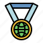 earth, medal, day, ribbon, award, prize 