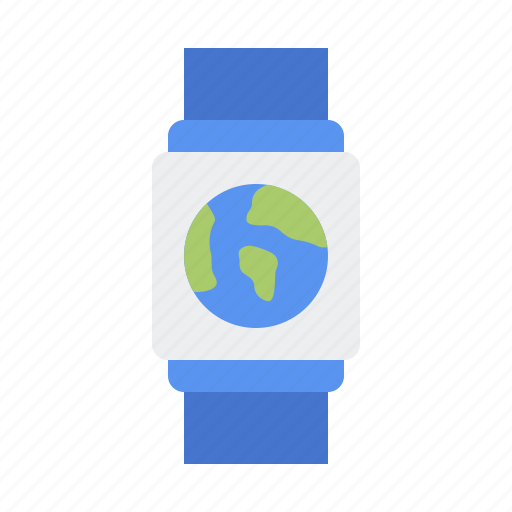 Smart, watch, display, communication, reusable, technology, globe icon - Download on Iconfinder