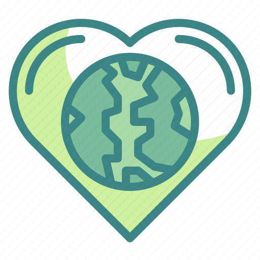 Love, earth, world, heart, ecology icon - Download on Iconfinder