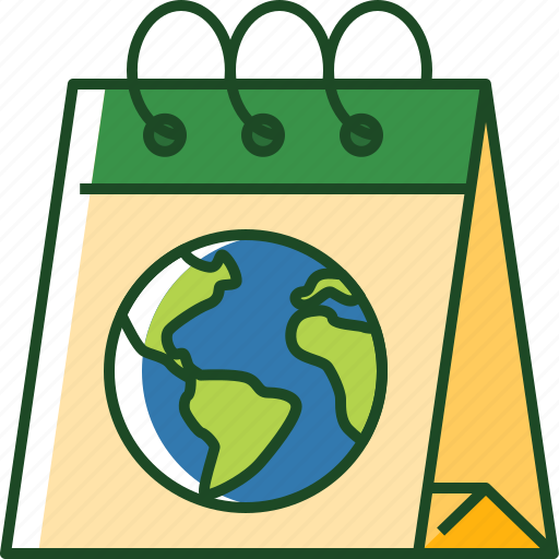 Calendar, date, schedule, earth day, event, earth, globe icon - Download on Iconfinder