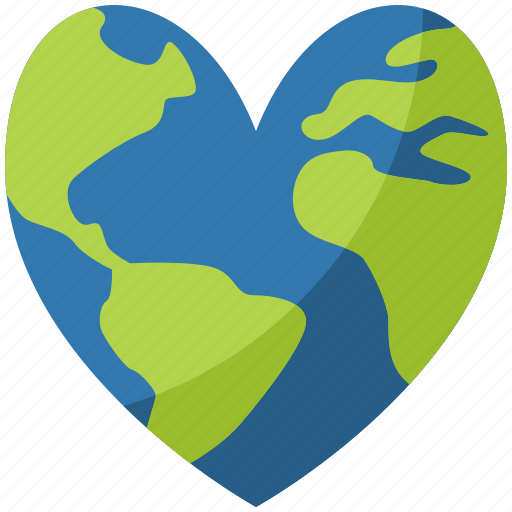 Heart, earth, heart earth, love earth, love, ecology, earth day icon - Download on Iconfinder