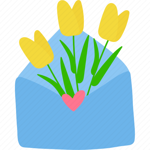 Letter, love, flower, tulip, mothers day icon - Download on Iconfinder