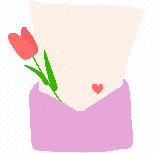 Letter, love, flower, tulip, care, mothers day icon - Download on Iconfinder