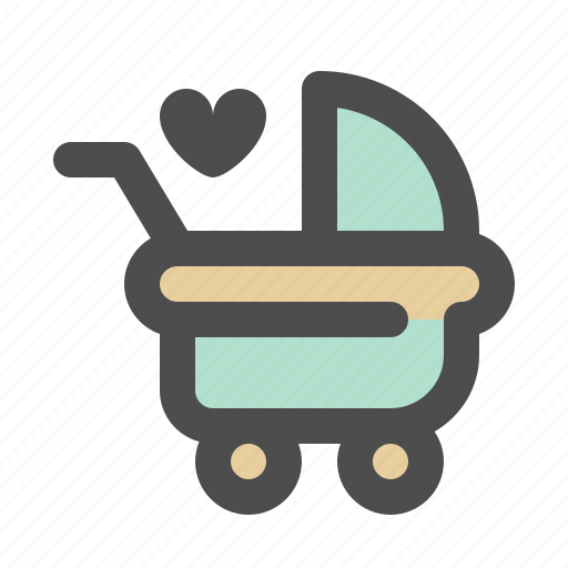 Baby stroller, baby carriage, newborn, infant icon - Download on Iconfinder