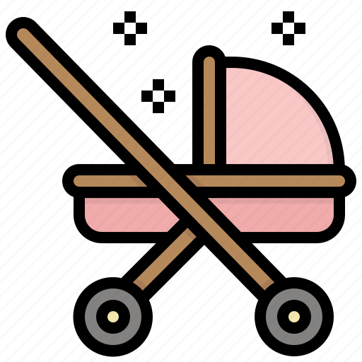 Baby, stroller, kid, and icon - Download on Iconfinder
