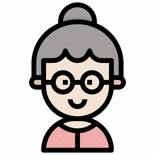 Grandmother, elderly, old, woman, mother, family icon - Download on Iconfinder