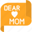 note, message, mothers, day, card, letter 
