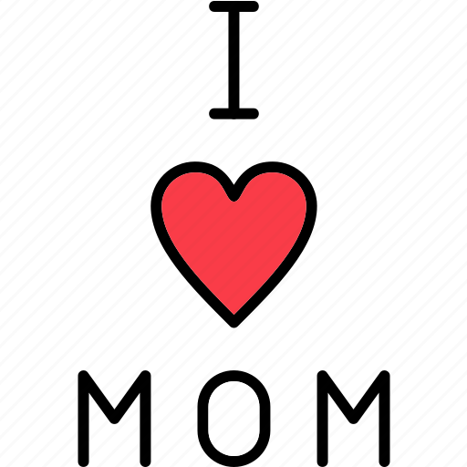 I, love, mom, mother, mothers, day icon - Download on Iconfinder