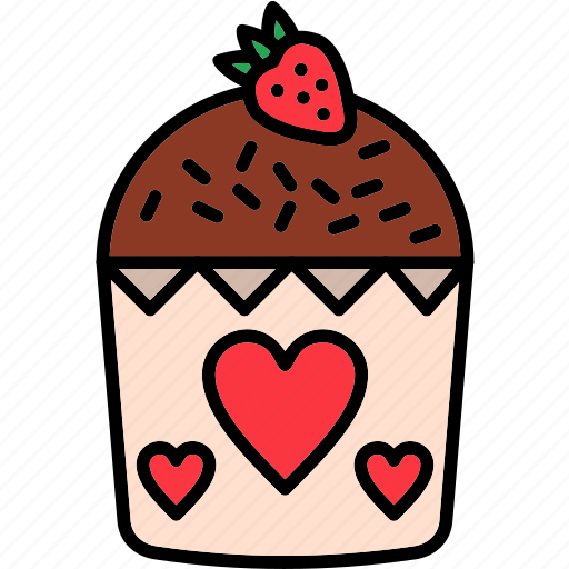 Muffin, birthday, cake, dessert, sweet, candle, celebration icon - Download on Iconfinder