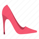 elegant, fashion, heel, high, leather, pink, shoe