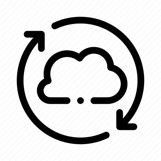 Cloud, computing, circular, arrow, multimedia, option, data icon - Download on Iconfinder