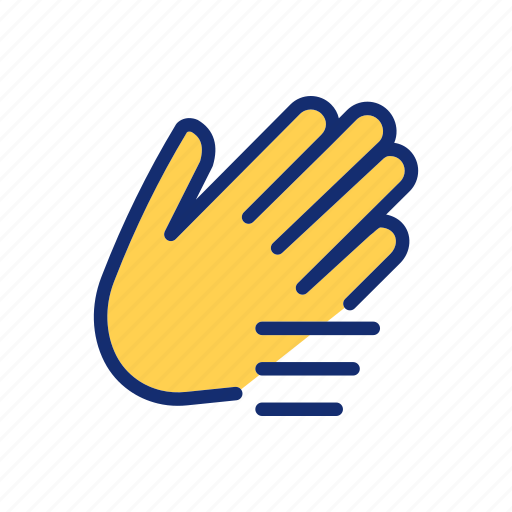 Hand, greeting, goodbye, salute icon - Download on Iconfinder