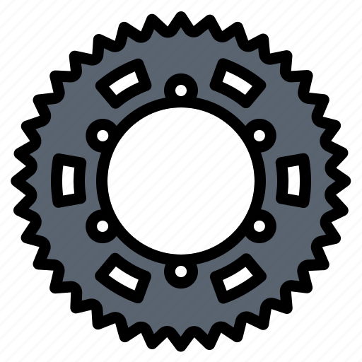 Motorcycle, spare, sprocket, parts icon - Download on Iconfinder