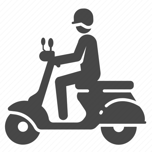 Motorbike, motorcycle, scooter, vehicle, vespa, delivery, transportation icon - Download on Iconfinder