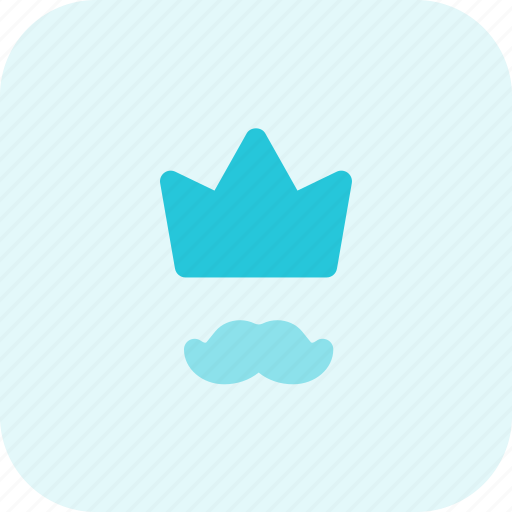 Crown, moustache, beard icon - Download on Iconfinder