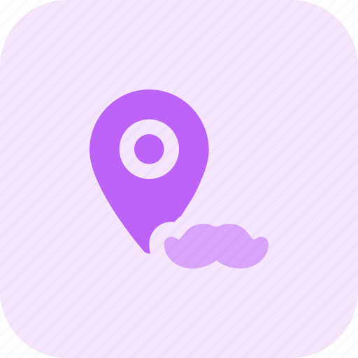 Moustache, location, pin icon - Download on Iconfinder