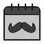 mustache, calendar, date 