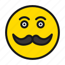 mustache, emoji, emoticon