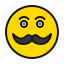 mustache, emoji, emoticon 