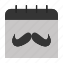 date, calendar, mustache