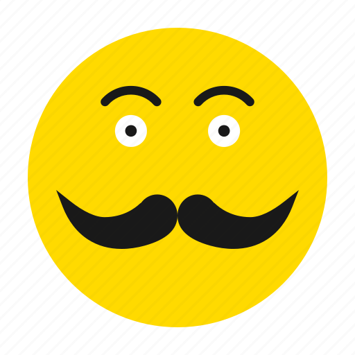 Emoticon, mustache, emoji, emotion icon - Download on Iconfinder