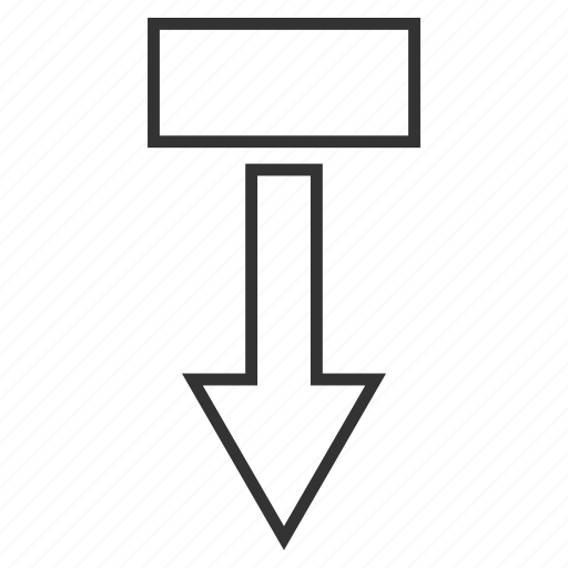 Arrow, move down, navigation, pointer, pull, send, transfer icon - Download on Iconfinder