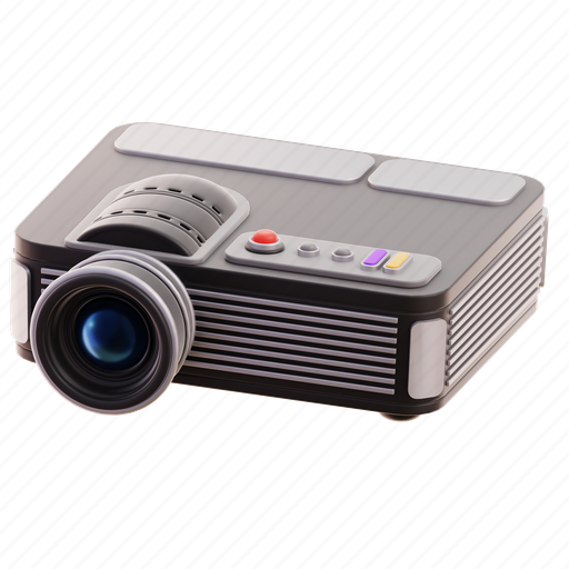 Projector, device, movie, presentation, screen, technology, projection 3D illustration - Download on Iconfinder