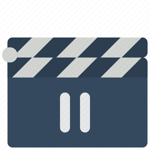 Cinema, clapper, film, movie, movies, pause icon - Download on Iconfinder