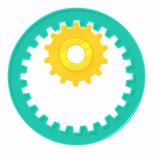 Cartoon, cog, development, gear, large, metal, small icon - Download on Iconfinder