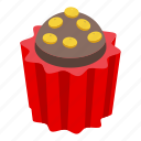 cook, muffin, isometric