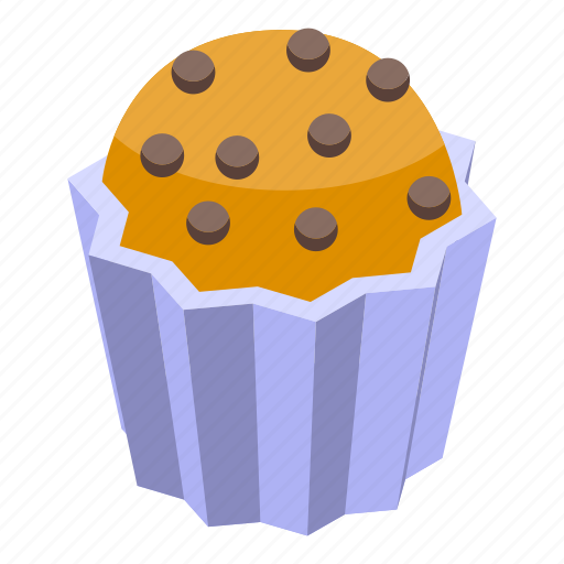 Pastry, muffin, isometric icon - Download on Iconfinder
