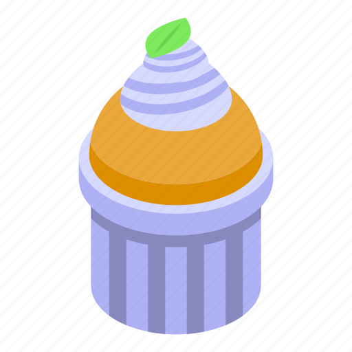 Bake, muffin, isometric icon - Download on Iconfinder