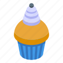 cupcake, muffin, isometric