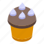 cupcake, muffin, isometric 
