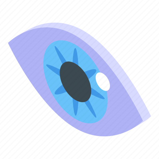 Iris, eye, authentication, isometric icon - Download on Iconfinder