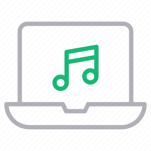 Audio, gadget, laptop, melody, music icon - Download on Iconfinder