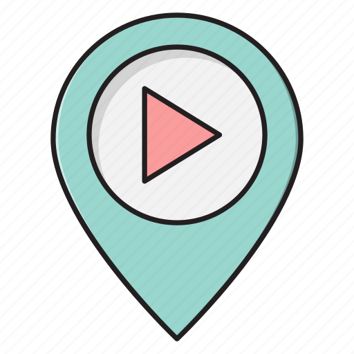 Location, map, marker, pin, video icon - Download on Iconfinder