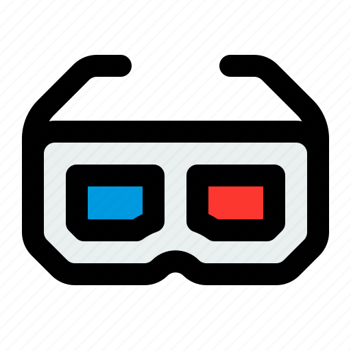 3d glasses, glasses, movie, 3d movie icon - Download on Iconfinder