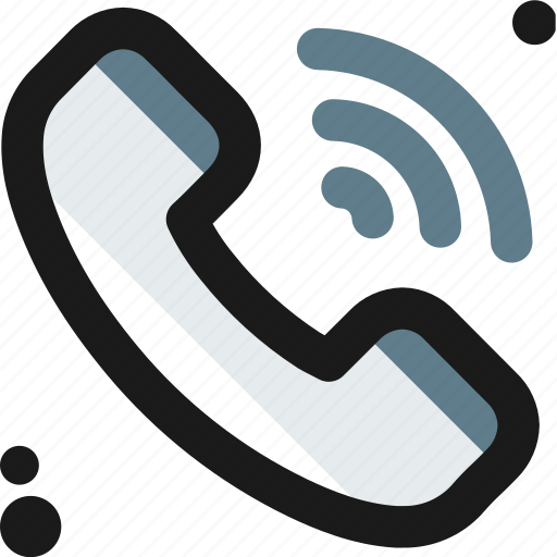 Call, communication, device, multimedia, phone, signal, telephone icon
