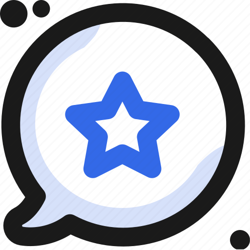 Bubble, chat, communication, conversation, message, star, writing icon - Download on Iconfinder