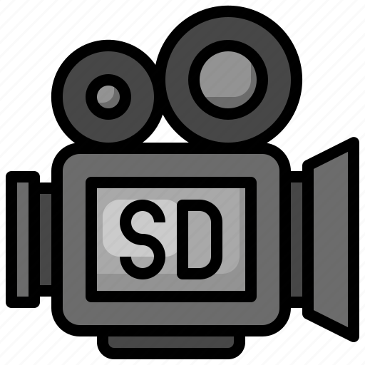 Sd, high, definition, video, recording, camera, technology icon - Download on Iconfinder