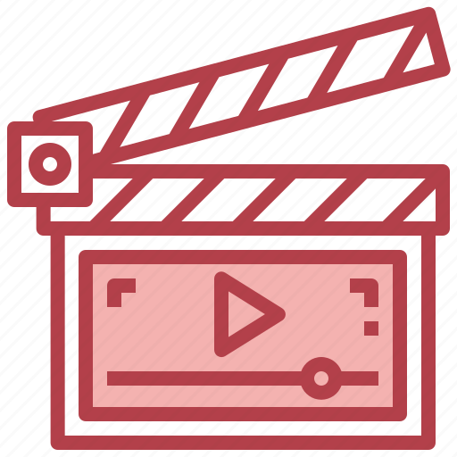 Clapperboard, video, multimedia, player, option icon - Download on Iconfinder