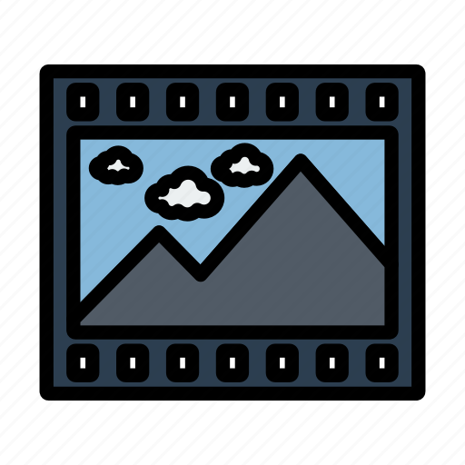 Film, frame, photo, camera, picture, lineart, photograph icon - Download on Iconfinder