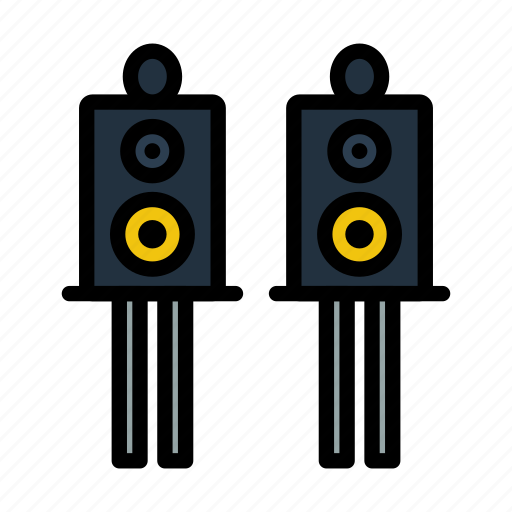 Speaker, stereo, music, lineart, concept, bass, modern icon - Download on Iconfinder