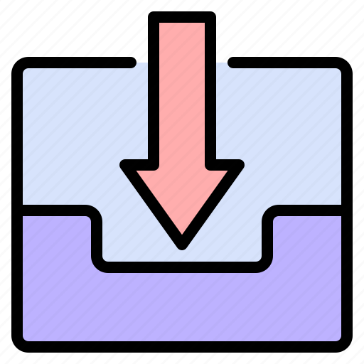 Arrow, arrows, direction, down, download, downloading, inbox icon - Download on Iconfinder
