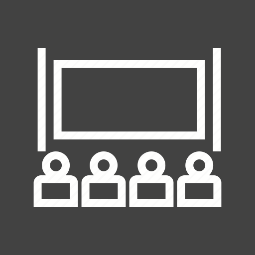 Audience, auditorium, cinema, movie, people, screen, theater icon - Download on Iconfinder