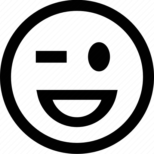 Baru, blink, emoticon, face, smile icon - Download on Iconfinder