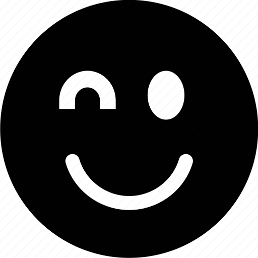Blink, emoticon, face, smile icon - Download on Iconfinder