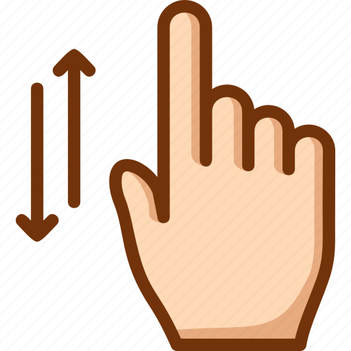 Finger, scroll, vertical icon - Download on Iconfinder