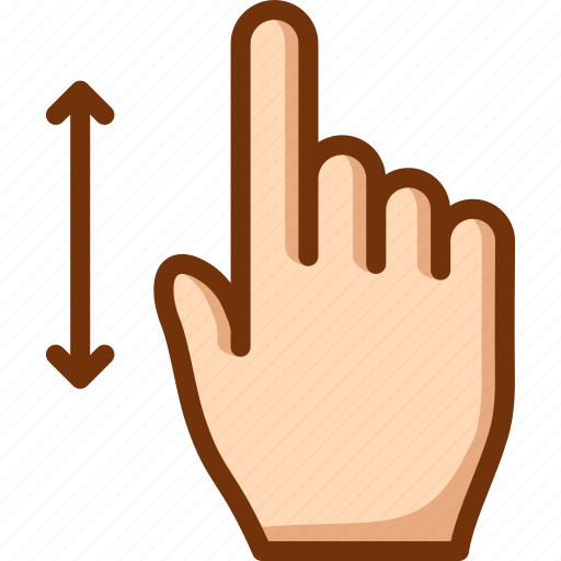 Finger, swipe, vertical icon - Download on Iconfinder
